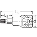 Produktbild von STAHLWILLE® - 1/2" (12,5mm) Schraubendrehereinsatz Größe M14 L.60mm