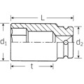 Produktbild von STAHLWILLE® - 1" (25mm) IMPACT-Steckschlüsseleinsatz SW.32mm L.110mm