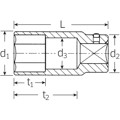 Produktbild von STAHLWILLE® - 3/4" (20mm) Steckschlüsseleinsatz SW.36mm L.90mm