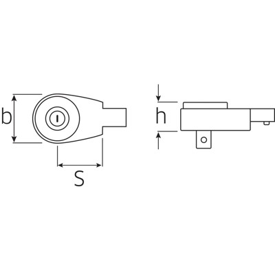 Produktbild von STAHLWILLE® - Feinzahn-Einsteckknarre Außen-4kant 3/4" Wkz.Aufn.22x28mm