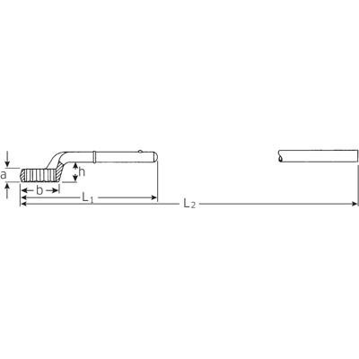 Produktbild von STAHLWILLE® - Zug-Ringschlüssel SW.75mm L.375mm