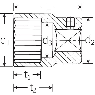 Produktbild von STAHLWILLE® - 1" (25mm) Steckschlüsseleinsatz SW.41mm L.70mm