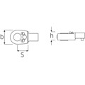 Produktbild von STAHLWILLE® - Bit-Einsteckknarre Größe 4 Innensechskant 1/4" Wkz.Aufn.9x12mm