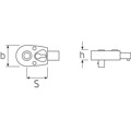 Produktbild von STAHLWILLE® - QR-Einsteckknarre Größe 4 Außen-4kant 1/4" Wkz.Aufn.9x12mm