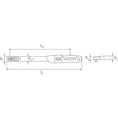 Produktbild von STAHLWILLE® - Drehmomentschlüssel Service MANOSKOP® m.fest eingebauter QR-Knarr