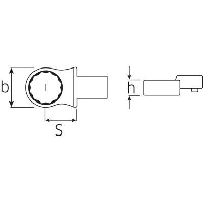 Produktbild von STAHLWILLE® - Ring-Einsteckwerkzeug SW.18mm Wkz.Aufn.14x18mm