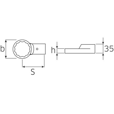 Produktbild von STAHLWILLE® - Ring-Aufsteckwerkzeug SW.41mm Wkz.Aufn.24,5x28mm