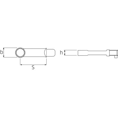 Produktbild von STAHLWILLE® - Ring-Einsteckwerkzeug SW.1/4" Wkz.Aufn.9x12mm