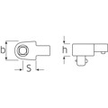 Produktbild von STAHLWILLE® - Vierkant-Einsteckwerkzeug Größe 5 Außen-4kant 3/8" Wkz.Aufn.9x12m