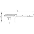 Produktbild von STAHLWILLE® - Winkelmessscheibe Nr.7380N Innen-4kant 1/2" Außen-4kant 1/2" L.41