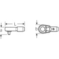 Produktbild von STAHLWILLE® - 3/4" (20mm) Knarre RSW.10° L.165mm