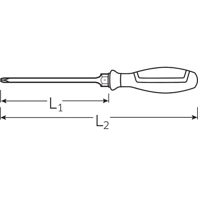 Produktbild von STAHLWILLE® - Kreuzschlitzschraubendreher|DRALL + PZ Größe Klingen-L.100mm