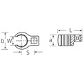 Produktbild von STAHLWILLE® - CROW-RING-Schlüssel SW.16mm Innen-4kant 3/8" L.36,1mm