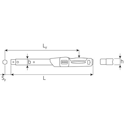 Produktbild von STAHLWILLE® - Drehmomentschlüssel Service MANOSKOP® m.Aufnahme f.Einsteck.Wkz. 