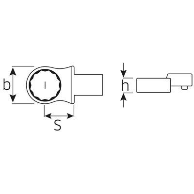 Produktbild von STAHLWILLE® - Ring-Einsteckwerkzeug SW.7mm Wkz.Aufn.9x12mm