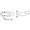 Produktbild von STAHLWILLE® - OPEN-RING-Einsteckwerkzeug SW.14mm Wkz.Aufn.9x12mm