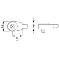 Produktbild von STAHLWILLE® - Feinzahn-Einsteckknarre Außen-4kant 3/4" Wkz.Aufn.22x28mm