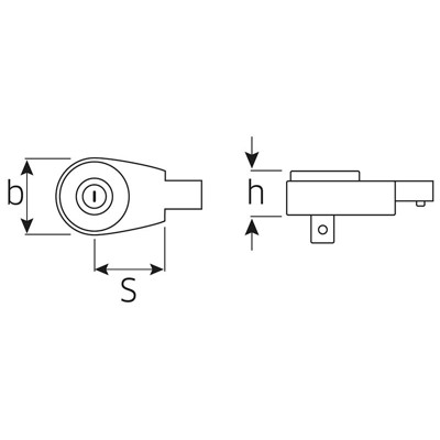 Produktbild von STAHLWILLE® - Feinzahn-Einsteckknarre Außen-4kant 3/4" Wkz.Aufn.22x28mm