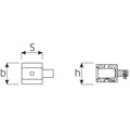 Produktbild von STAHLWILLE® - Einsteckadapter Wkz.Aufn.14x18mm Innen-4kant 9x12mm