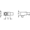 Produktbild von STAHLWILLE® - Vierkant-Einsteckwerkzeug Außen-4kant 3/4" Wkz.Aufn.22x28mm