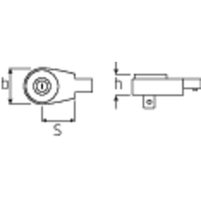 Produktbild von STAHLWILLE® - Feinzahn-Einsteckknarre Außen-4kant 3/4" Wkz.Aufn.22x28mm