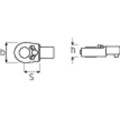 Produktbild von STAHLWILLE® - Bit-Einsteckknarre Größe 4 Innensechskant 1/4" Wkz.Aufn.9x12mm