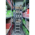 Produktbild von MUNK - Stufen-Regalleiter fahrbar für Doppelregal 12 Stufen