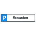 Produktbild von SafetyMarking® - Parkplatzschild 520 x 110mm Alu, "Besucher"