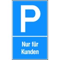 Produktbild von SafetyMarking® - Parkplatzschild "Nur für Kunden" Alu geprägt