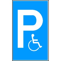 Produktbild von SafetyMarking® - Parkplatzsschild Behindertenparkplatz Alu geprägt