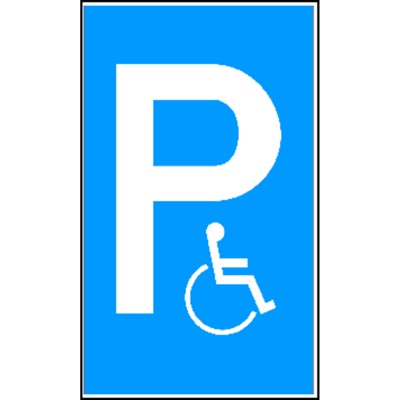 Produktbild von SafetyMarking® - Parkplatzsschild Behindertenparkplatz Kunststoff (PS)