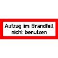 Produktbild von SafetyMarking® - Brandschutzschild Aufzug im Brandfall nicht benutzen 148x52mm 