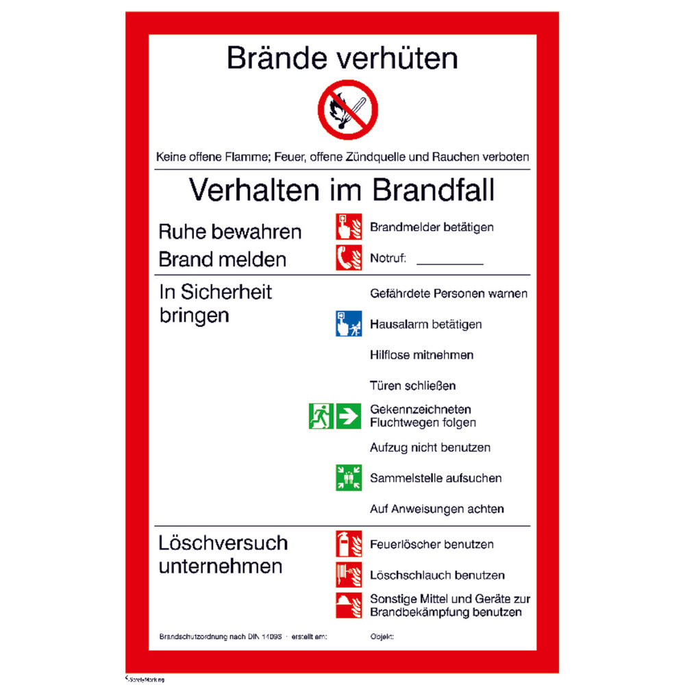 SafetyMarking® Brandschutzordnung Universal Produktbild img1 L