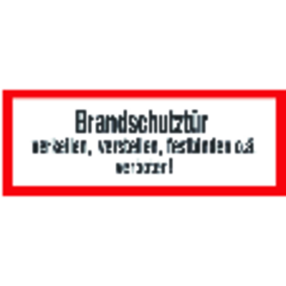 SafetyMarking® Hinweisschild "Brandschutztür verkeilen…" Folie 297x105mm Produktbild img1 L