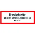 Produktbild von SafetyMarking® - Hinweisschild "Brandschutztür verkeilen…" Folie 297x105mm