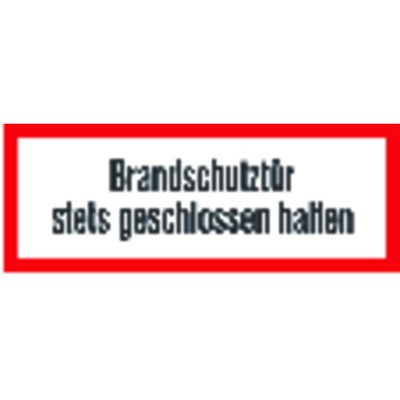 Produktbild von SafetyMarking® - Hinweisschild "Brandschutztür geschlossen halten" Folie 297x10