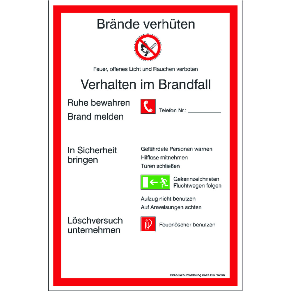 SafetyMarking® Brandschutzordnung 200x300mm PVC Produktbild img1 L