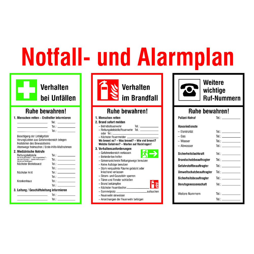 SafetyMarking® Notfall- und Alarmplan Kunststoff (PVC) Produktbild img1 L