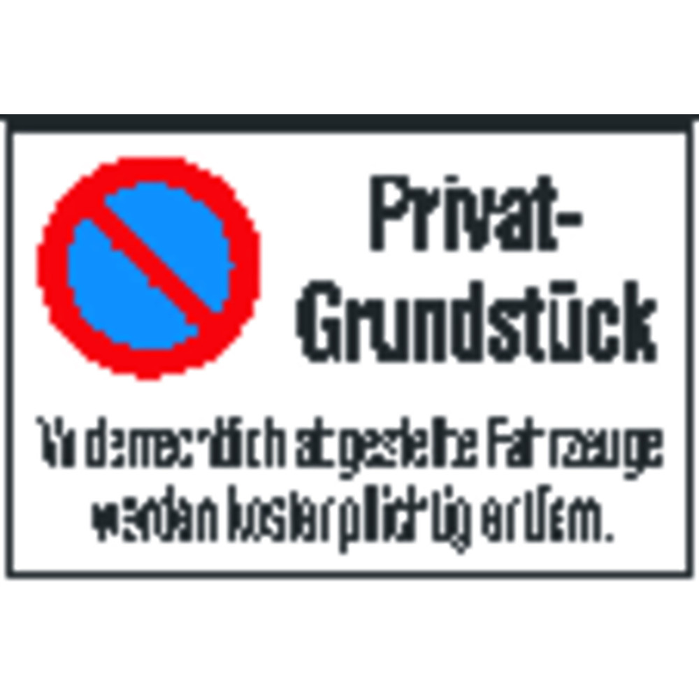 SafetyMarking® Symbol Privat-Grundstück Alu geprägt Produktbild img1 L