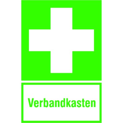 Produktbild von SafetyMarking® - Rettungszeichen E003 "Erste Hilfe" Zusatzschild "Verbandskaste