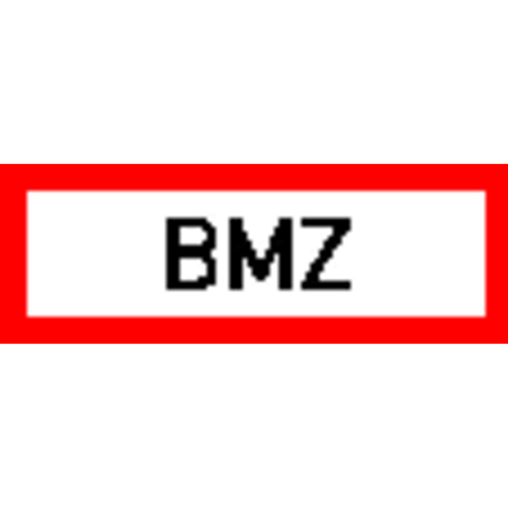 SafetyMarking® Brandschutzschild "BMZ" 297x105mm Folie Produktbild img1 L