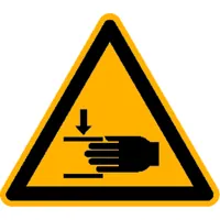 Produktbild von SafetyMarking® - Warnzeichen W024 "Warnung vor Handverletzungen" Folie, 100mm