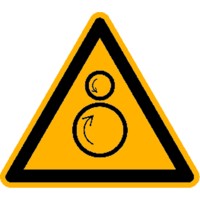 Produktbild von SafetyMarking® - Warnschild W025 "Warnung vor gegenläufigen Rollen" Alu, 100mm