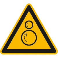 Produktbild von SafetyMarking® - Warnschild W025 "Warnung vor gegenläufigen Rollen" Alu, 100mm