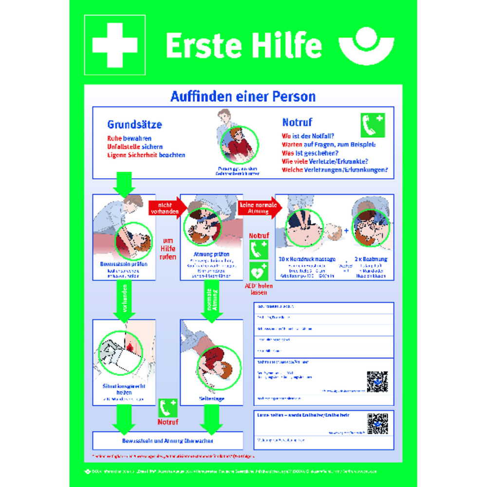 SafetyMarking® Anleitung Erste Hilfe Kunststoff (PVC) Produktbild img1 L