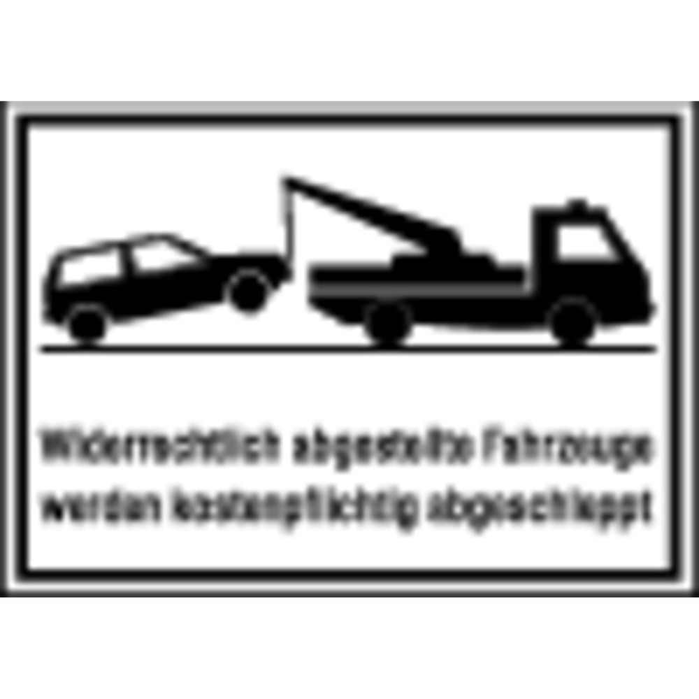 SafetyMarking® Parkverbotschild Alu 400 x 250mm "Widerrechtlich … abgeschleppt" Produktbild img1 L