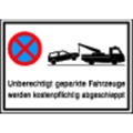 Produktbild von SafetyMarking® - Parkverbotschild Alu 600 x 400mm, "Unberechtigt … abgeschleppt