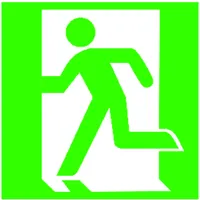 Produktbild von SafetyMarking® - Rettungszeichen E001 "Rettungsweg/Notausgang links" Alu 150x15
