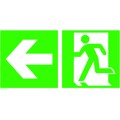 Produktbild von SafetyMarking® - Rettungszeichen E001 "Rettungsweg" Zusatzzeichen E005 links Al