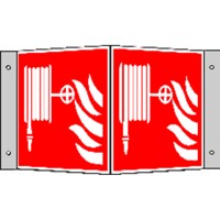 Produktbild von SafetyMarking® - Brandschutzzeichen F002 "Löschschlauch" Winkelform, Alu 200x20